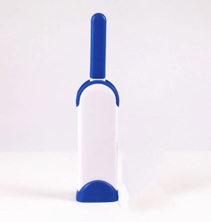 Reusable dog hair remover with self-cleaning base