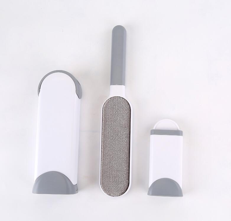 Reusable dog hair remover with self-cleaning base