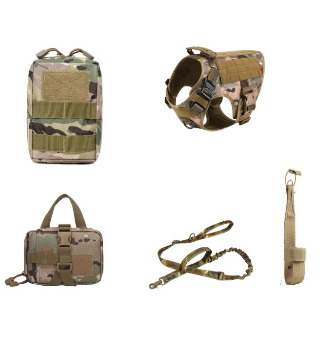 Tactical Dog Harness/Training Vest and Leash Set