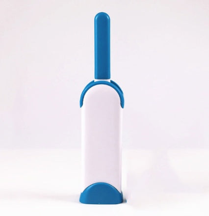 Reusable dog hair remover with self-cleaning base