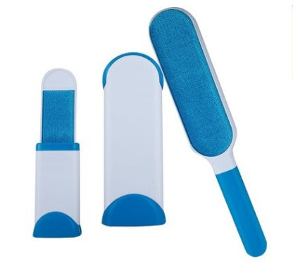 Reusable dog hair remover with self-cleaning base