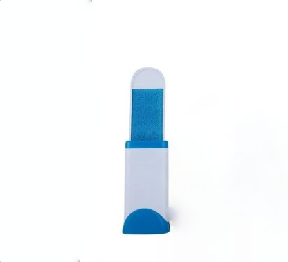Reusable dog hair remover with self-cleaning base