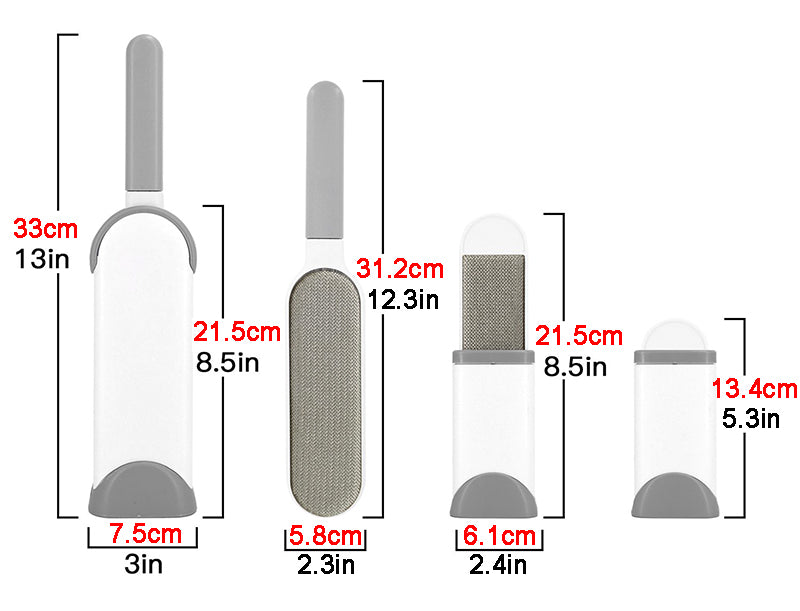 Reusable dog hair remover with self-cleaning base