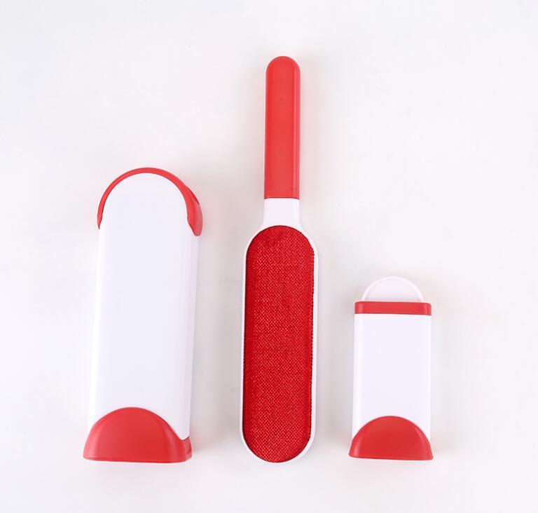 Reusable dog hair remover with self-cleaning base