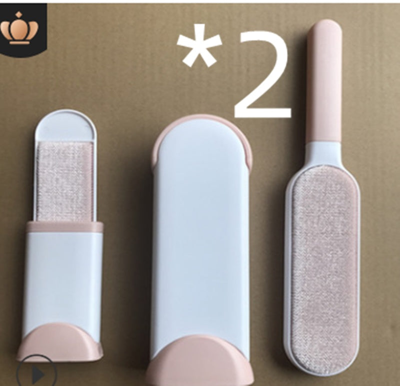 Reusable dog hair remover with self-cleaning base